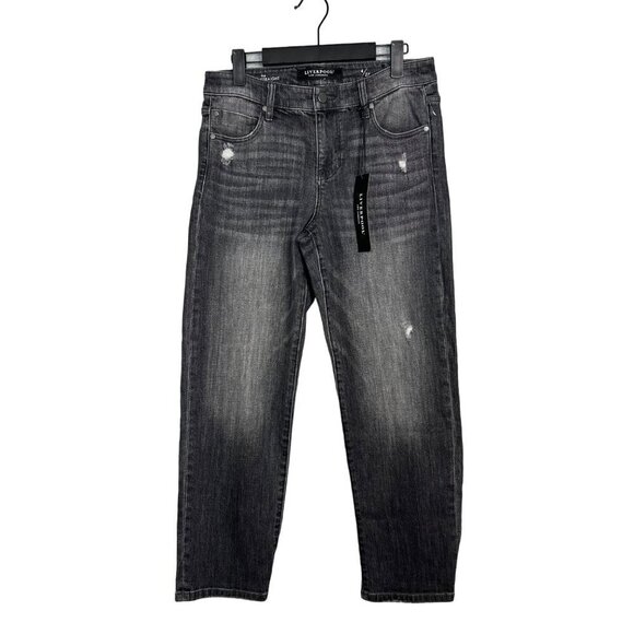 NWT Liverpool Jeans The Crop Straight in Spencer (faded wash gray) 4 / 27 - Picture 1 of 10